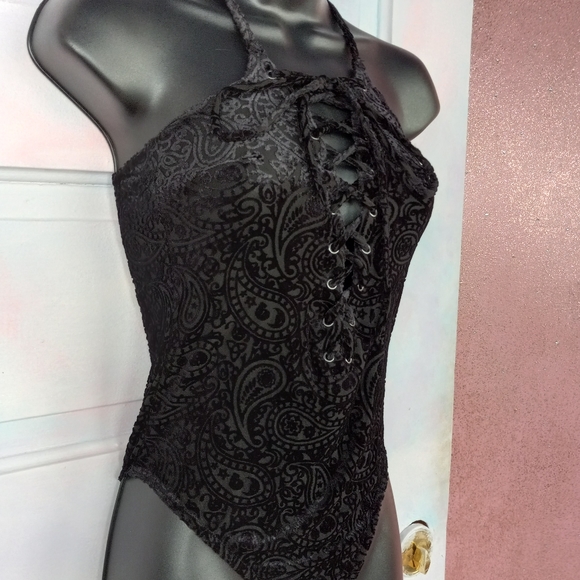 Killstar velvet bodysuit! 2 sizes, nwt in bags! Victorian Gothic super soft top! - Picture 9 of 13